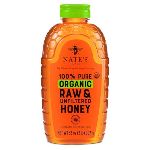 Nate's Organic 100% Pure, Raw & Unfiltered Honey - USDA