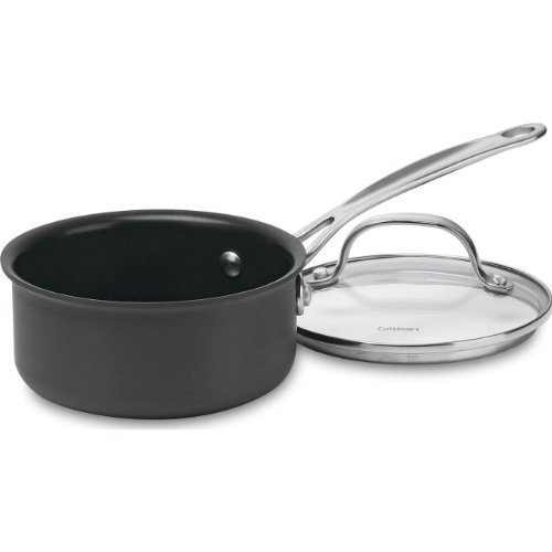 Cuisinart 1-Quart Saucepan, Chef's Classic Nonstick Hard Anodized Saucepan w/Cover,