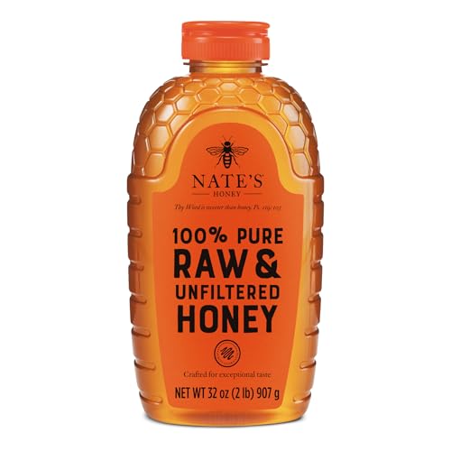 Nate's 100% Pure, Raw & Unfiltered Honey - Award-Winning Taste,