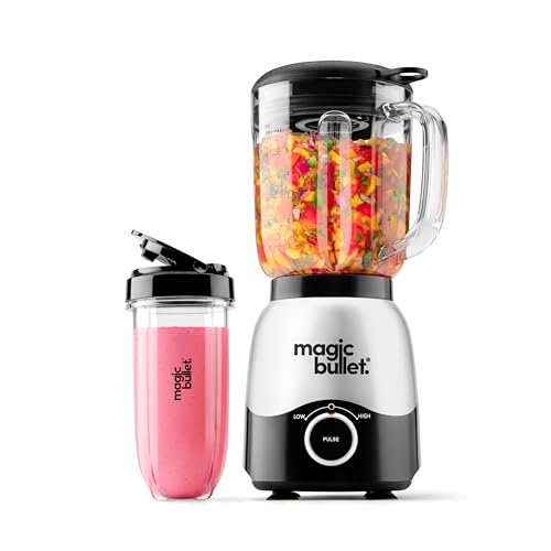 Magic Bullet® Combo Blender, 600W, 48oz Pitcher, 16oz Cup with