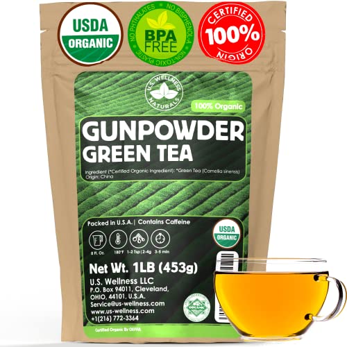U.S. Wellness Naturals Organic Gunpowder Green Tea | Loose Leaf