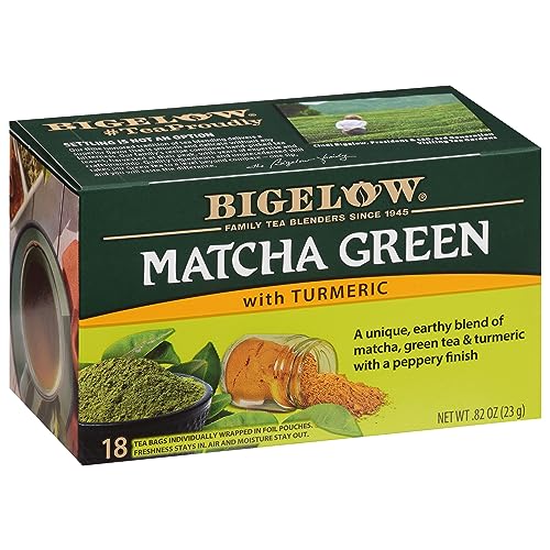 Bigelow Tea Matcha Green Tea with Turmeric, Caffeinated Tea with