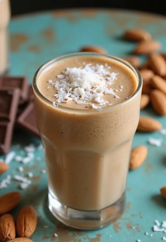 30 Blended Coffee Drinks That Taste Like a Treat - 15. Almond Joy Coffee Smoothie