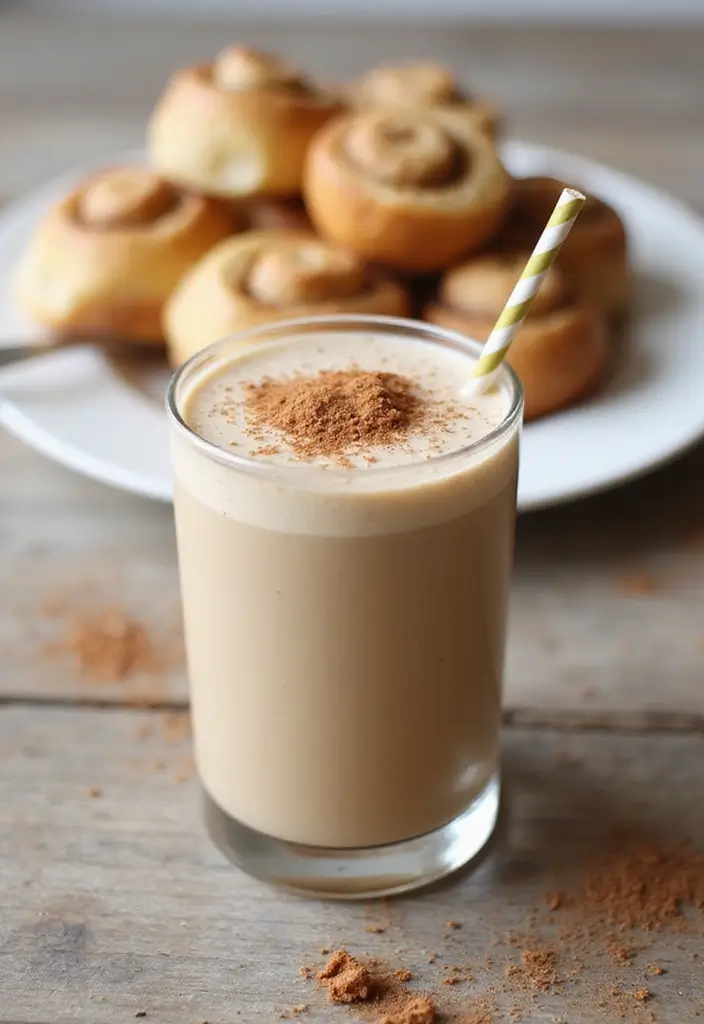 30 Blended Coffee Drinks That Taste Like a Treat - 17. Cinnamon Roll Coffee Smoothie
