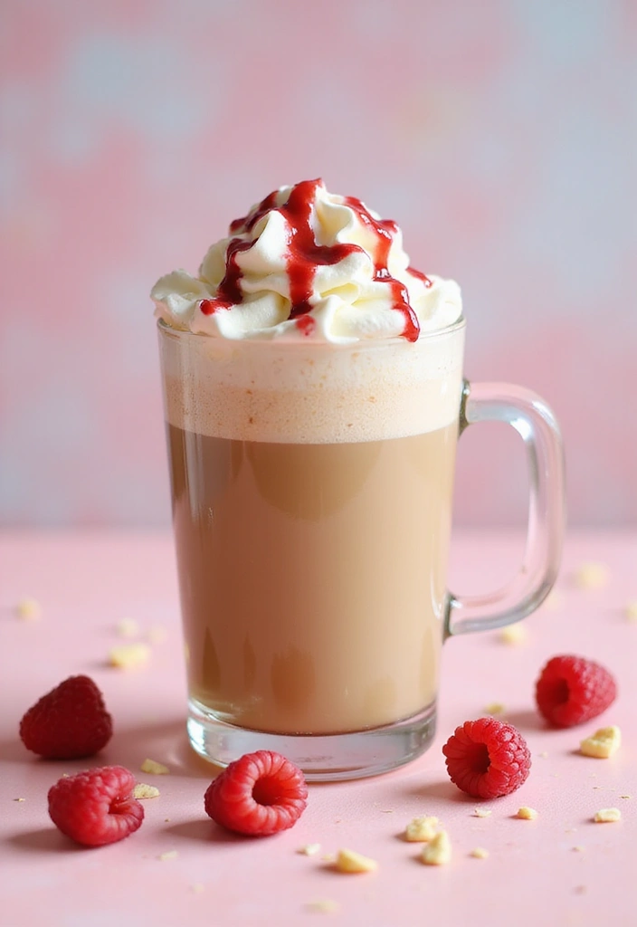 30 Blended Coffee Drinks That Taste Like a Treat - 18. White Chocolate Raspberry Coffee