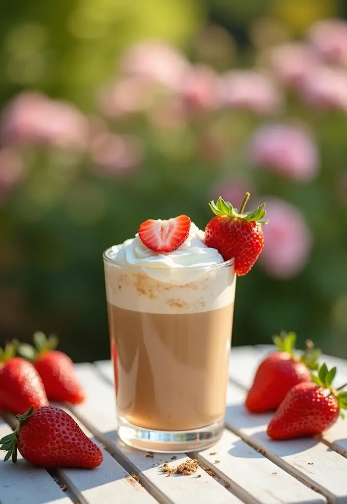30 Blended Coffee Drinks That Taste Like a Treat - 20. Strawberry Shortcake Coffee