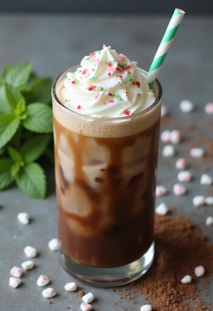 30 Blended Coffee Drinks That Taste Like a Treat - 5. Chocolate Mint Iced Coffee