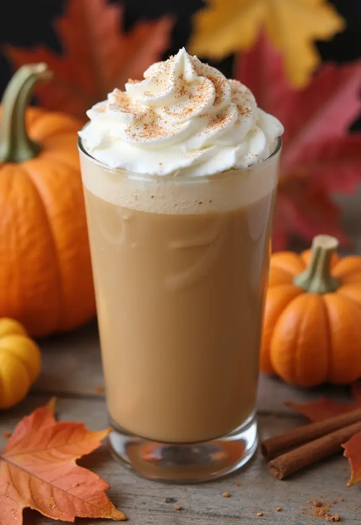 30 Blended Coffee Drinks That Taste Like a Treat - 7. Pumpkin Spice Iced Lattee