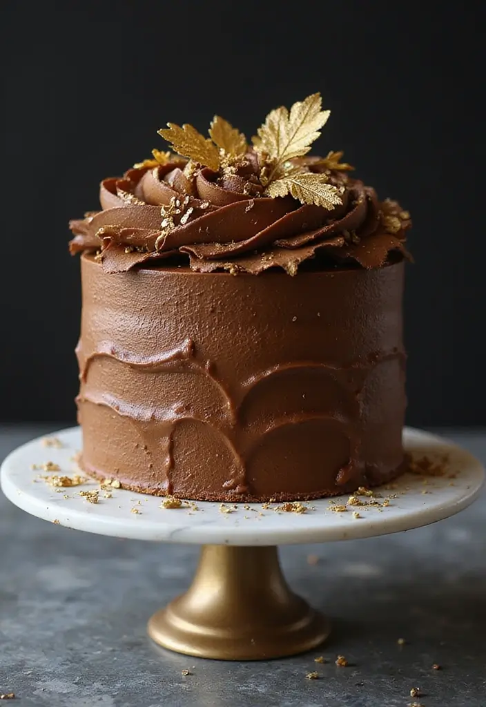 30 Coffee Cake Decoration Ideas That Look Professional 27 30 Coffee Cake Decoration Ideas That Look Professional - 27. Gold Leaf Accents