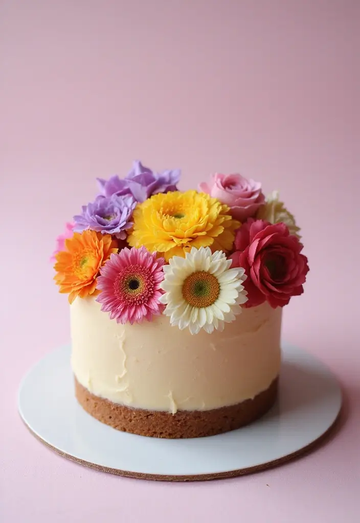 30 Coffee Cake Decoration Ideas That Look Professional 6 30 Coffee Cake Decoration Ideas That Look Professional - 6. Edible Flowers