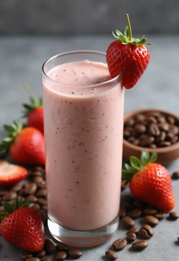 30 Coffee Drink Recipes You’ll Want to Make at Home 17 30 Coffee Drink Recipes You’ll Want to Make at Home - 17. Strawberry Coffee Smoothie