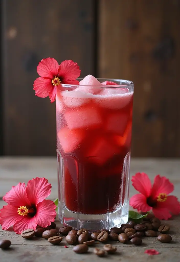 30 Coffee Drink Recipes You’ll Want to Make at Home 27 30 Coffee Drink Recipes You’ll Want to Make at Home - 27. Hibiscus Coffee