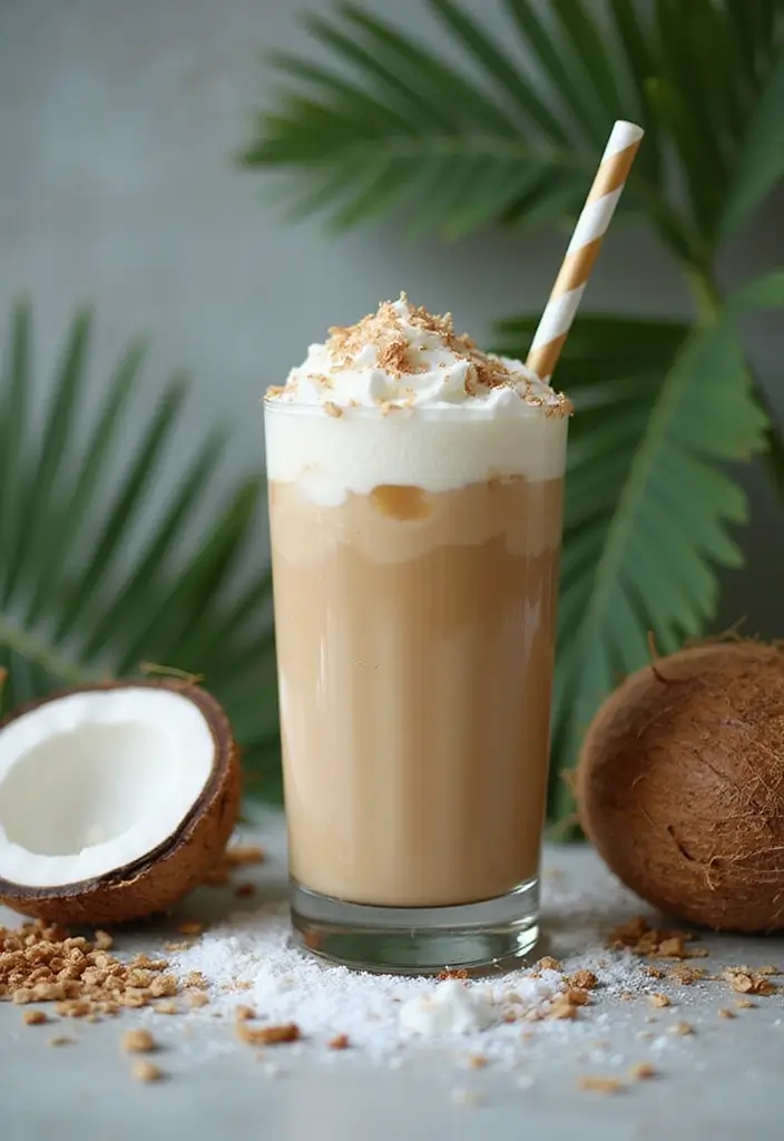 30 Coffee Drink Recipes You’ll Want to Make at Home 6 30 Coffee Drink Recipes You’ll Want to Make at Home - 6. Coconut Cream Iced Coffee
