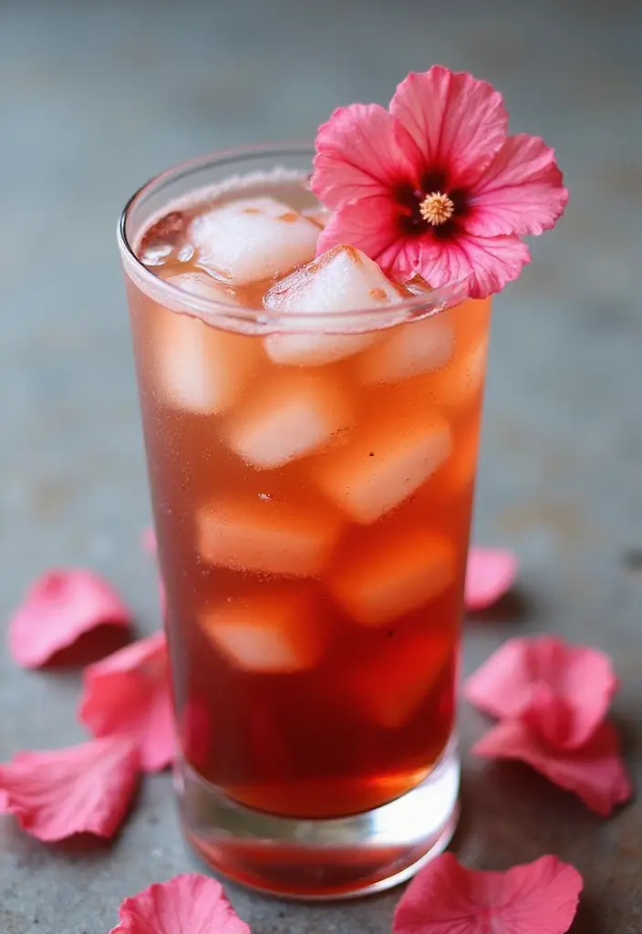 30 Coffee Shop Menu Ideas That Attract Customers 12. Hibiscus Iced Tea Latte