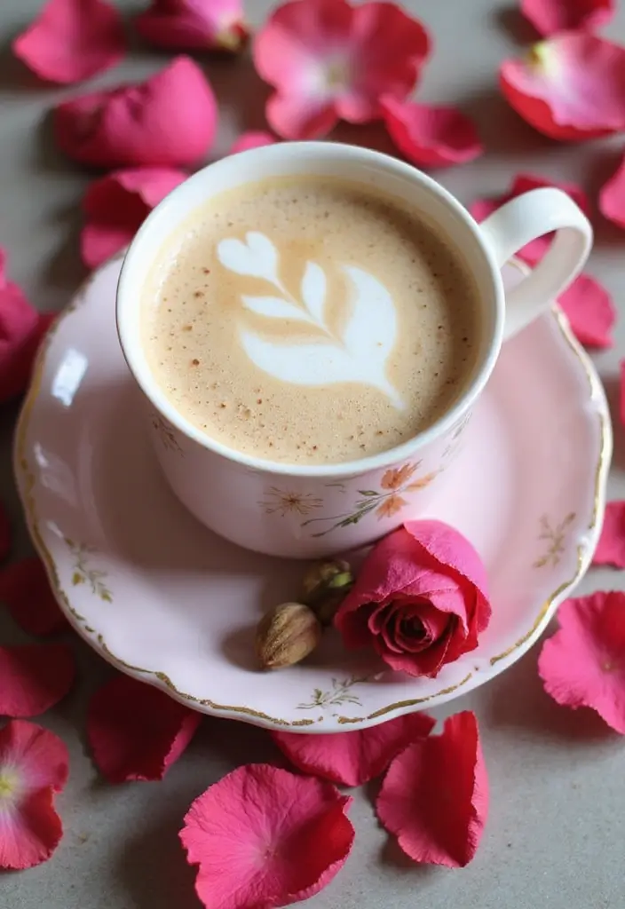 30 Coffee Shop Menu Ideas That Attract Customers 18. Cardamom Rose Latte