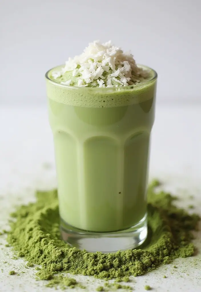 30 Coffee Shop Menu Ideas That Attract Customers 20. Coconut Matcha Latte