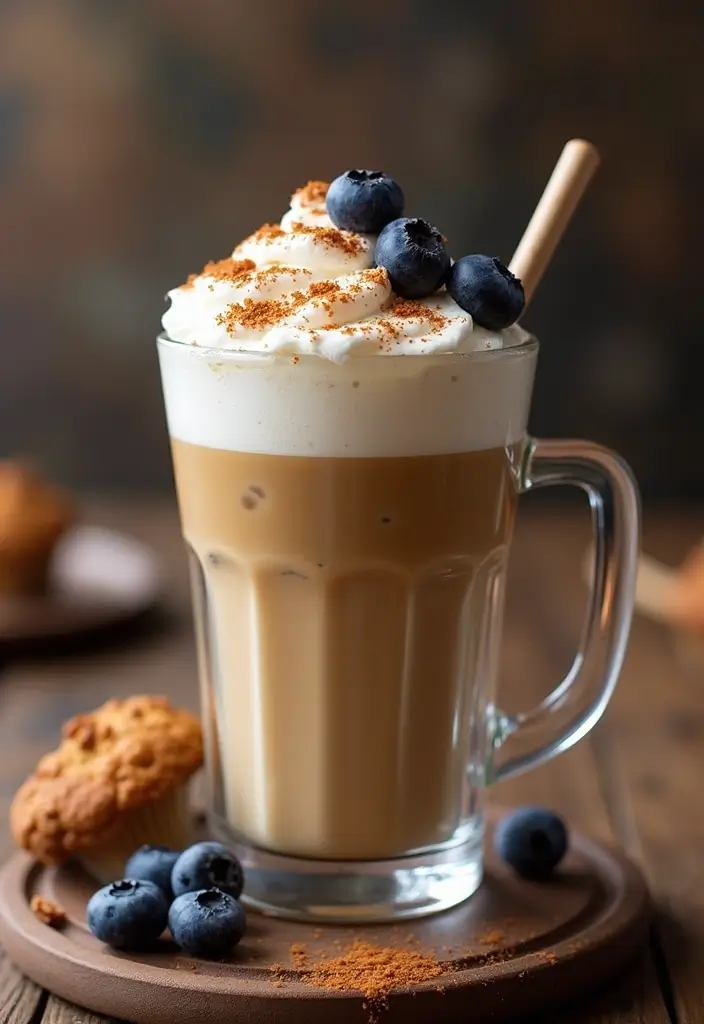 30 Coffee Shop Menu Ideas That Attract Customers 21. Blueberry Muffin Latte