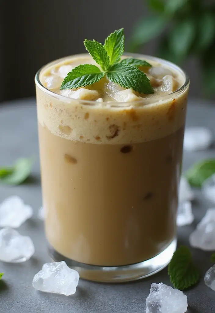 30 Coffee Shop Menu Ideas That Attract Customers 3. Matcha Mint Iced Coffee