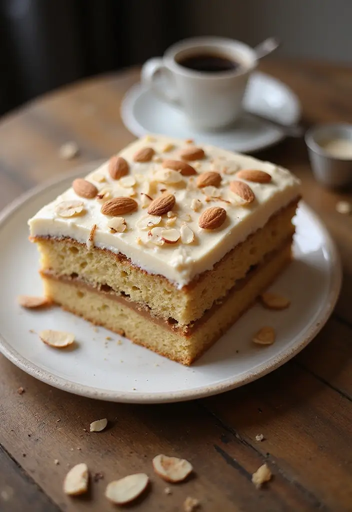 30 Coffee Theme Cake Designs That Look Stunning 17 30 Coffee Theme Cake Designs That Look Stunning - 17. Coffee Almond Cake