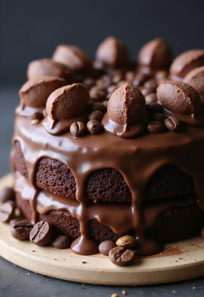 30 Coffee Theme Cake Designs That Look Stunning 18 30 Coffee Theme Cake Designs That Look Stunning - 18. Chocolate Covered Espresso Cake