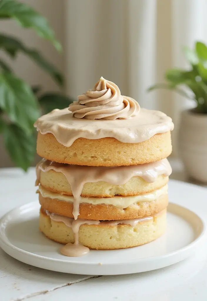 30 Coffee Theme Cake Designs That Look Stunning 7 30 Coffee Theme Cake Designs That Look Stunning - 7. Iced Coffee Buttercream Cake