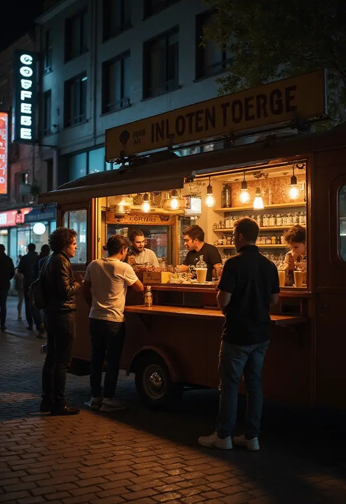 30 Coffee Truck Ideas That Will Kickstart Your Mobile Cafe 17 30 Coffee Truck Ideas That Will Kickstart Your Mobile Cafe - 17. Late-Night Coffee Truck