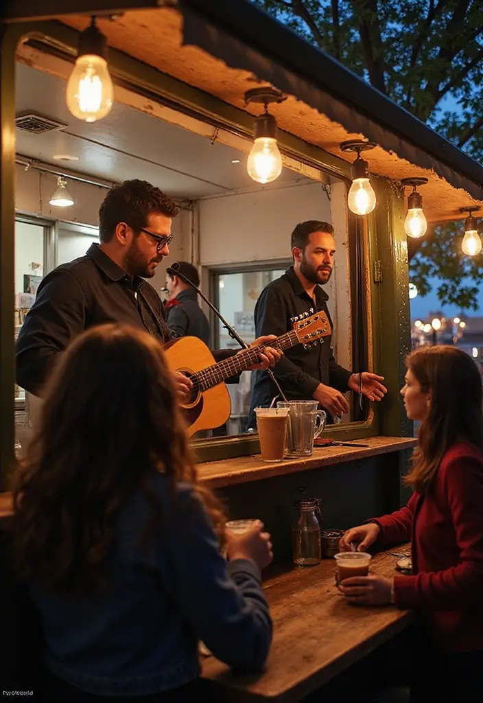 30 Coffee Truck Ideas That Will Kickstart Your Mobile Cafe 26 30 Coffee Truck Ideas That Will Kickstart Your Mobile Cafe - 26. Coffee and Music Truck