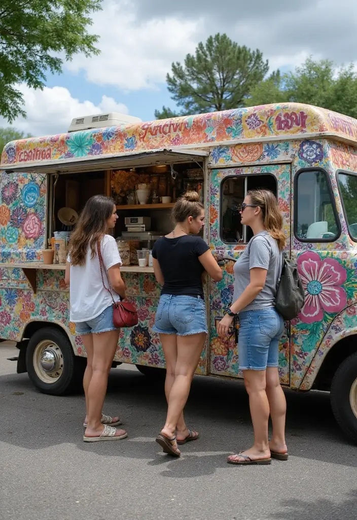 30 Coffee Van Ideas for a Successful Mobile Cafe 12 30 Coffee Van Ideas for a Successful Mobile Cafe - 12. Collaborations with Local Artists