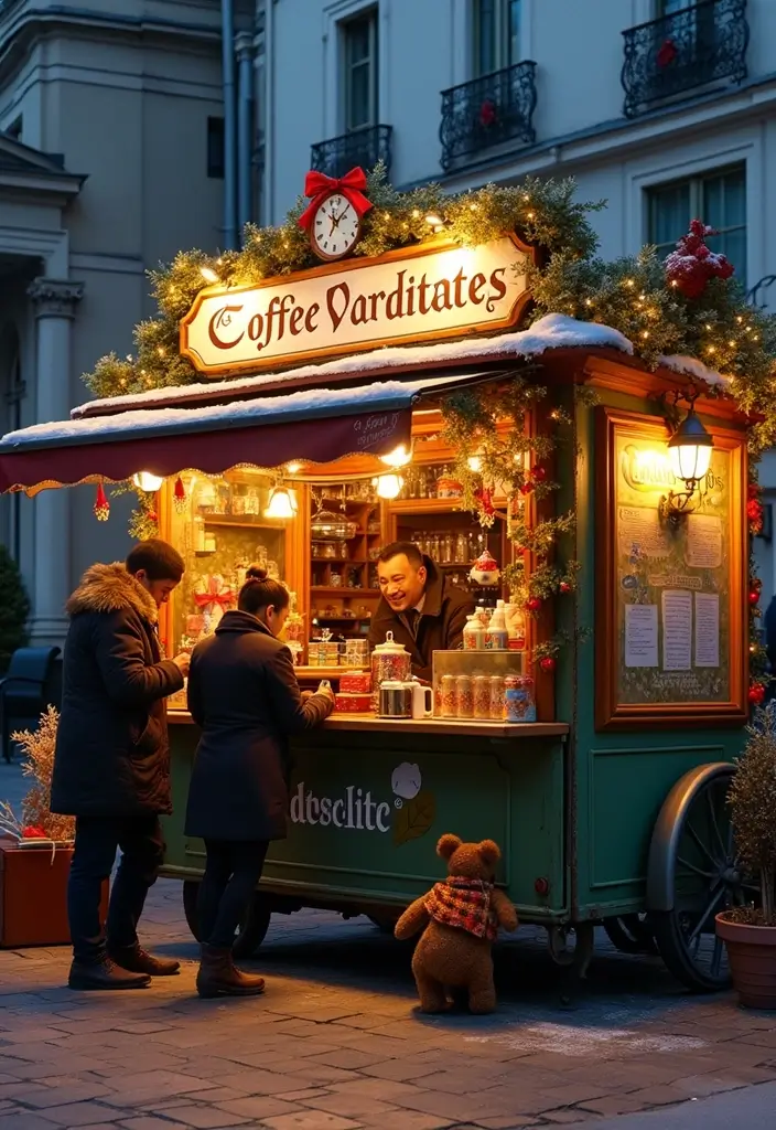 30 Coffee Van Ideas for a Successful Mobile Cafe 29 30 Coffee Van Ideas for a Successful Mobile Cafe - 29. Fun Seasonal Decor