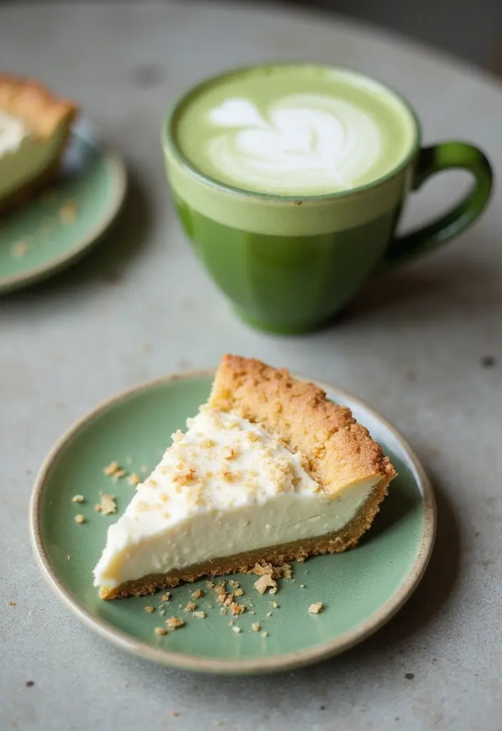 30 Coffee and Dessert Pairings You’ll Want to Try 14 30 Coffee and Dessert Pairings You’ll Want to Try - 14. Matcha Latte and Coconut Cream Pie