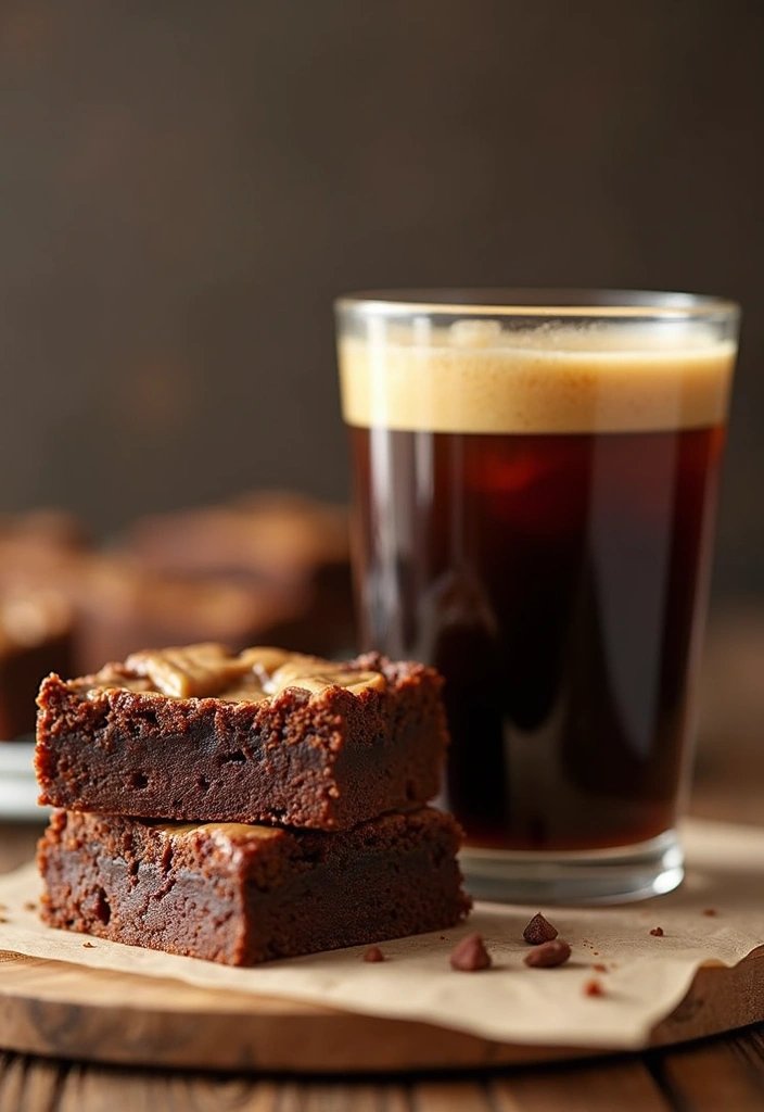 30 Coffee and Dessert Pairings You’ll Want to Try 16 30 Coffee and Dessert Pairings You’ll Want to Try - 16. Cold Brew and Peanut Butter Brownies