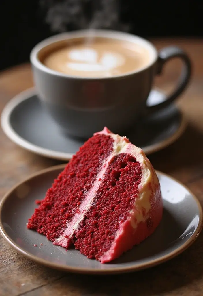 30 Coffee and Dessert Pairings You’ll Want to Try 4 30 Coffee and Dessert Pairings You’ll Want to Try - 4. Mocha and Red Velvet Cake