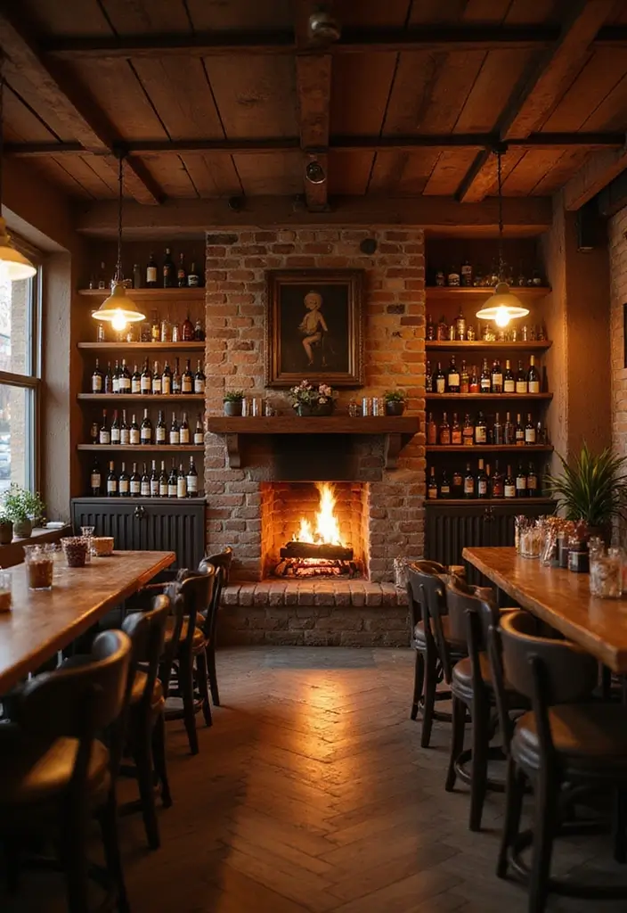 30 Coffee and Wine Bar Ideas That Feel Cozy and Chic 16 30 Coffee and Wine Bar Ideas That Feel Cozy and Chic - 16. Cozy Fireplaces or Fire Pits