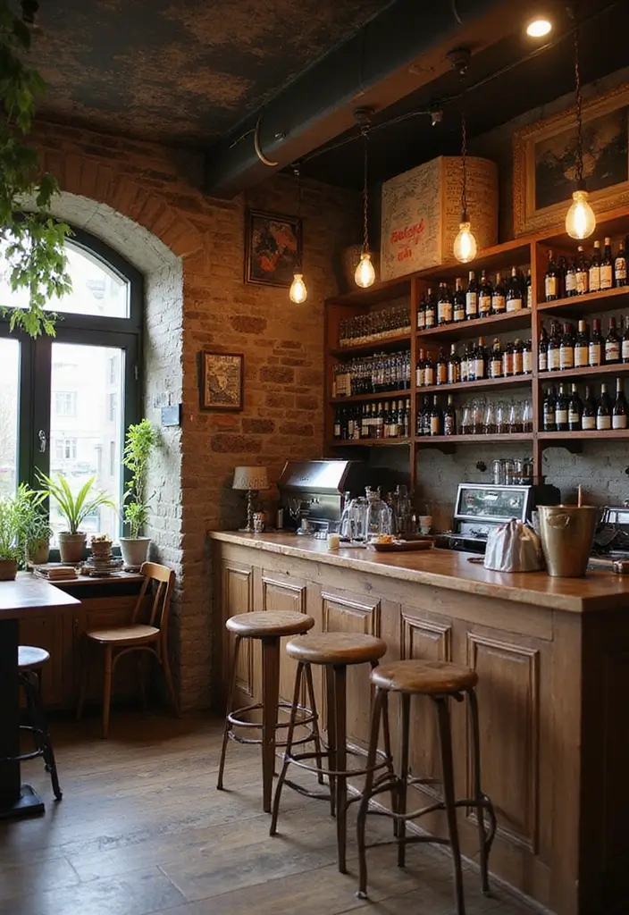 30 Coffee and Wine Bar Ideas That Feel Cozy and Chic 27 30 Coffee and Wine Bar Ideas That Feel Cozy and Chic - 27. Travel-Inspired Decor