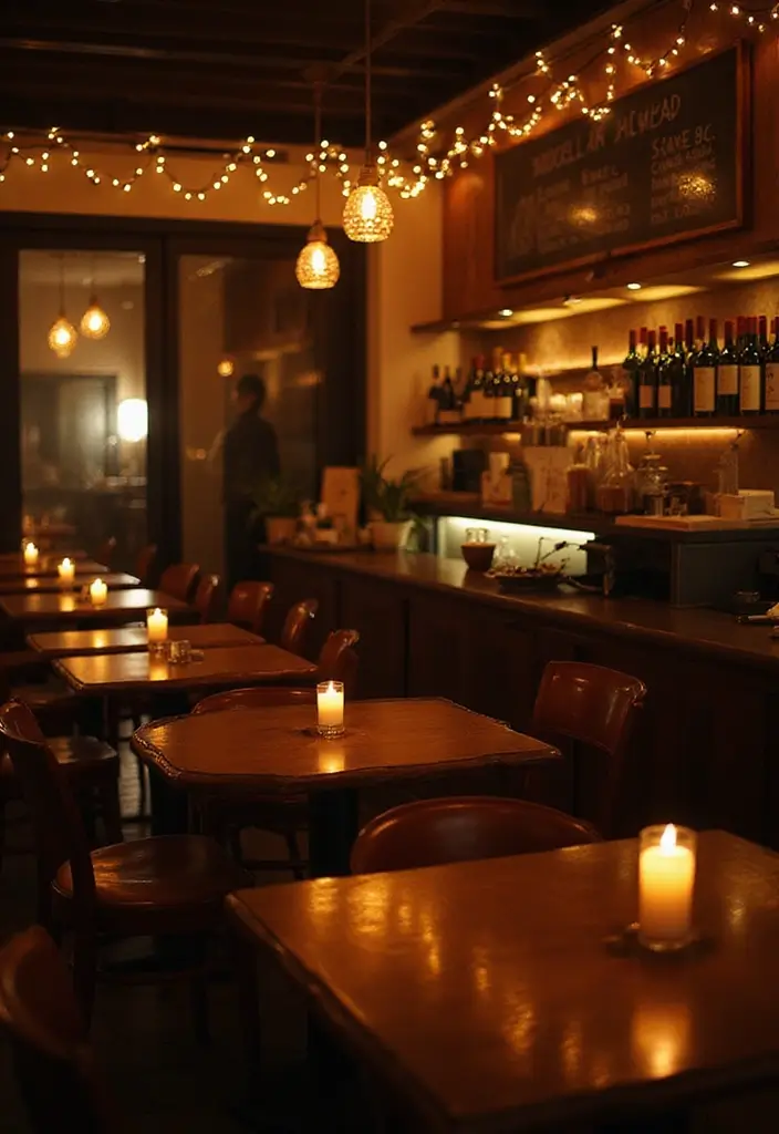 30 Coffee and Wine Bar Ideas That Feel Cozy and Chic 7 30 Coffee and Wine Bar Ideas That Feel Cozy and Chic - 7. Soft Ambient Lighting