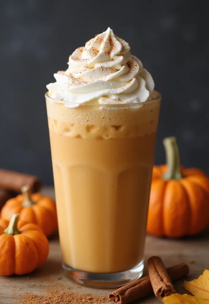 30 Fall Coffee Drinks That Feel Cozy and Seasonal 30 30 Fall Coffee Drinks That Feel Cozy and Seasonal - 30. Pumpkin Spice Frappuccino