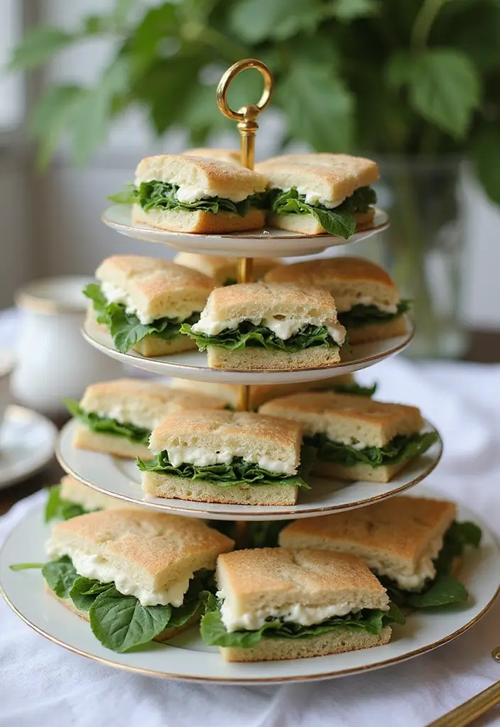 30 Finger Sandwiches for Tea Party That Guests Will Love 12 30 Finger Sandwiches for Tea Party That Guests Will Love - 12. Spinach and Feta Sandwiches