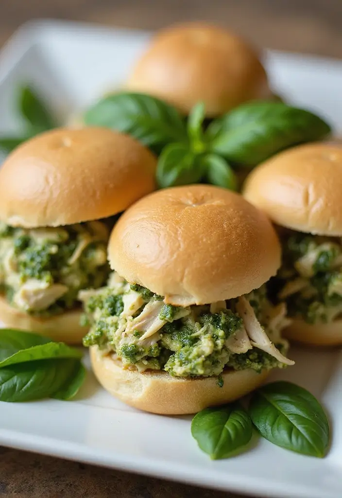 30 Finger Sandwiches for Tea Party That Guests Will Love 16 30 Finger Sandwiches for Tea Party That Guests Will Love - 16. Chicken Pesto Sandwiches