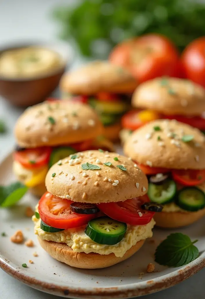 30 Finger Sandwiches for Tea Party That Guests Will Love 9 30 Finger Sandwiches for Tea Party That Guests Will Love - 9. Hummus and Veggie Sandwiches