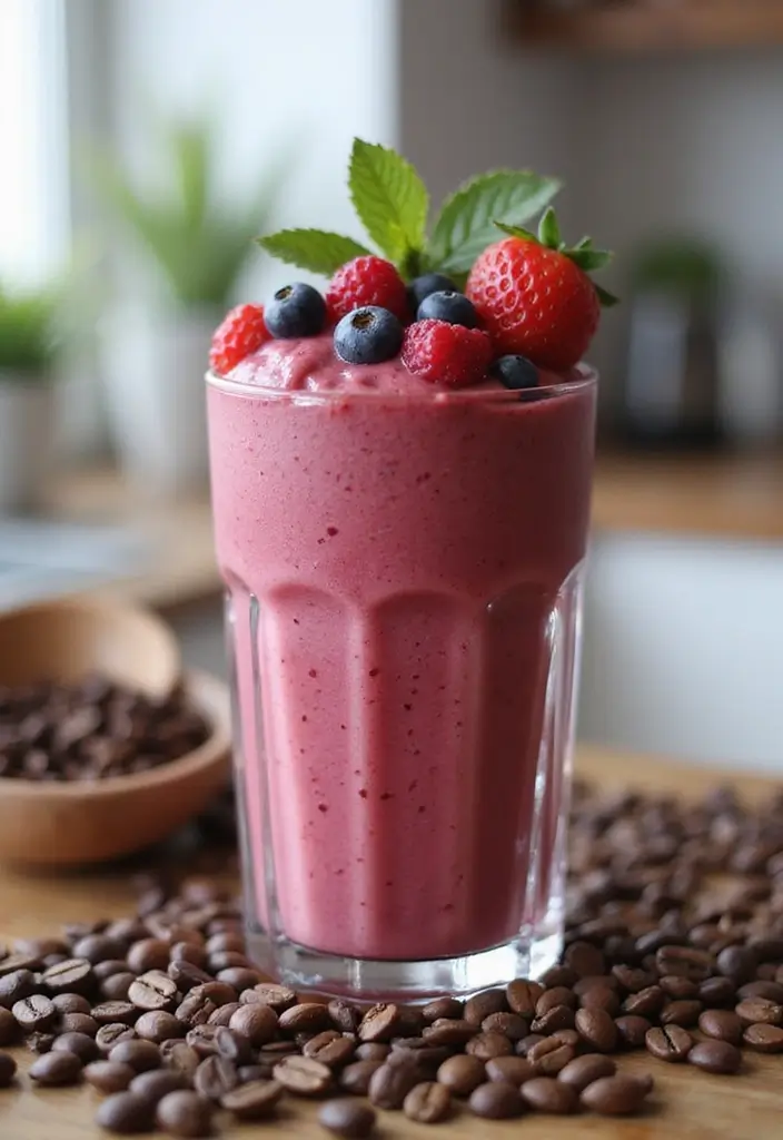 30 Healthy Coffee Drinks That Still Taste Amazing 20 30 Healthy Coffee Drinks That Still Taste Amazing - 20. Berry Coffee Smoothie