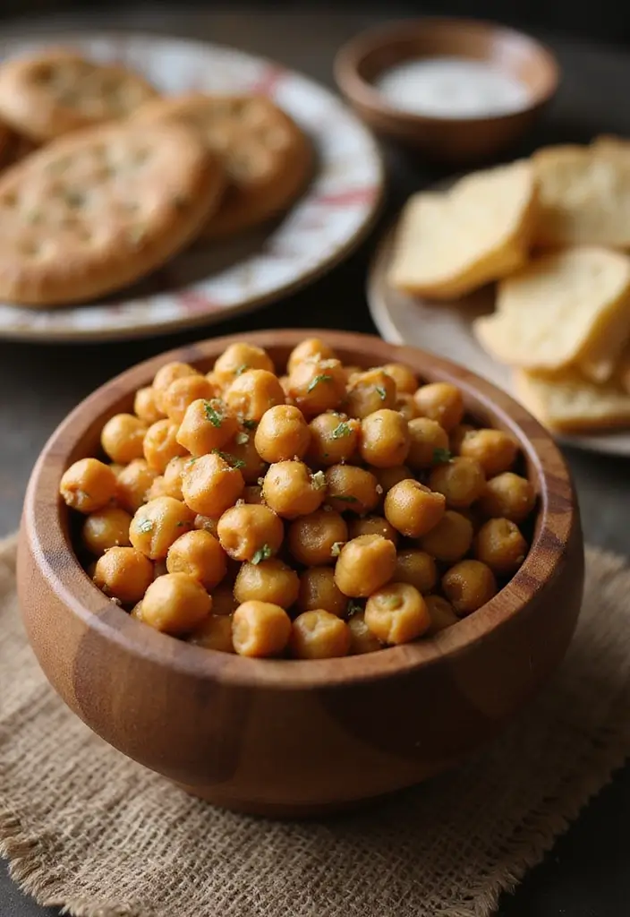30 High Tea Hapjes That Taste as Good as They Look 11 30 High Tea Hapjes That Taste as Good as They Look - 11. Garlic and Herb Roasted Chickpeas