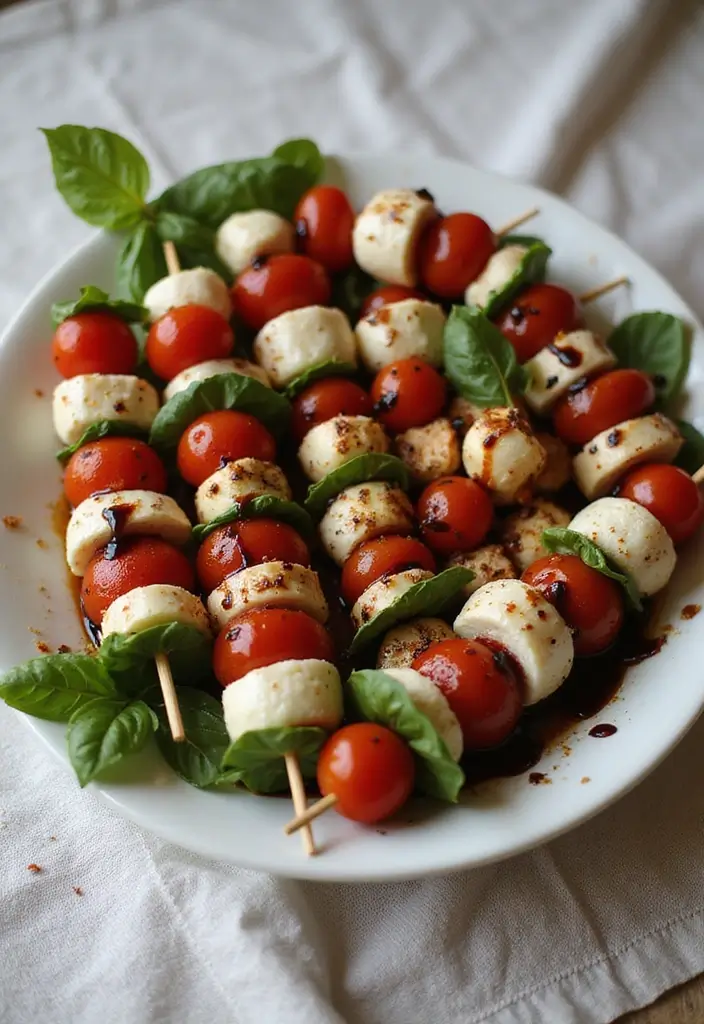 30 High Tea Hapjes That Taste as Good as They Look 18 30 High Tea Hapjes That Taste as Good as They Look - 18. Caprese Salad Skewers