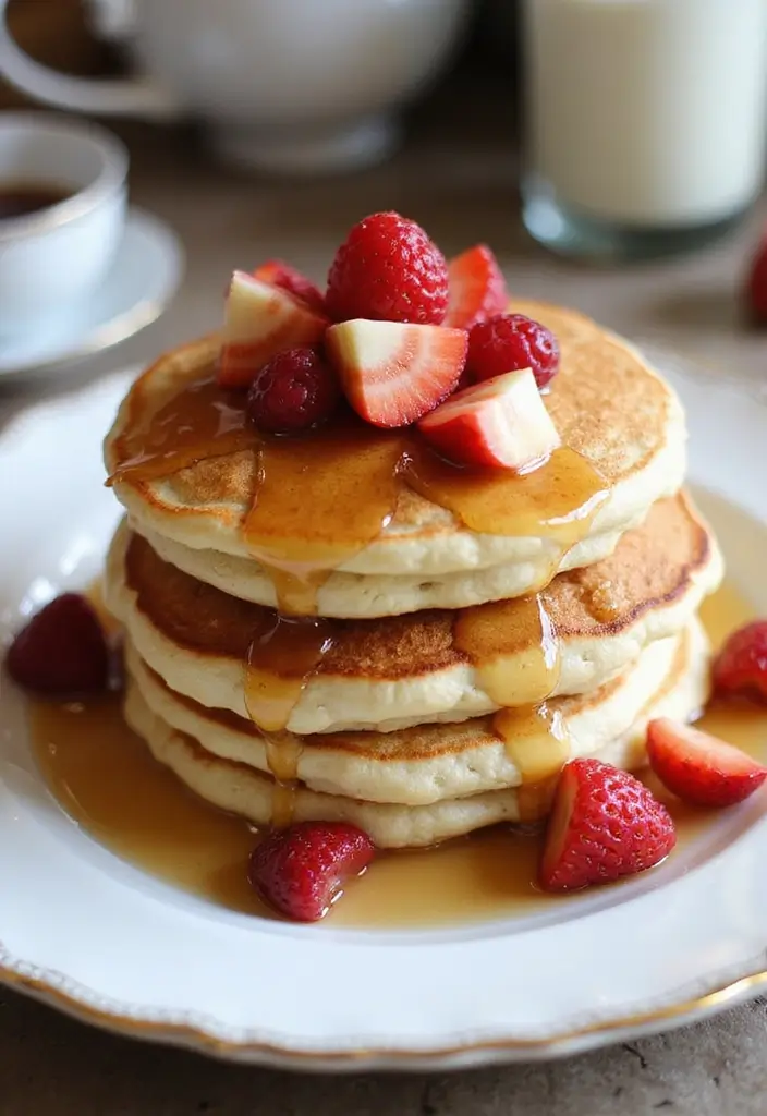 30 High Tea Hapjes That Taste as Good as They Look 20 30 High Tea Hapjes That Taste as Good as They Look - 20. Coconut Flour Pancakes with Maple Syrup