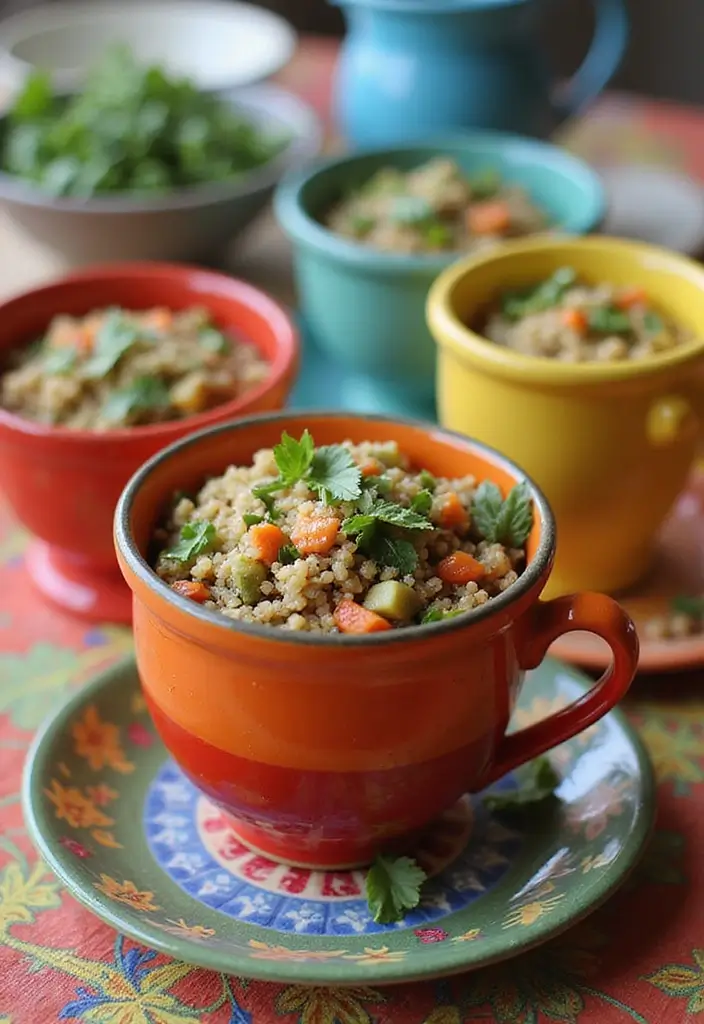 30 High Tea Hapjes That Taste as Good as They Look 25 30 High Tea Hapjes That Taste as Good as They Look - 25. Quinoa and Veggie Salad Cups