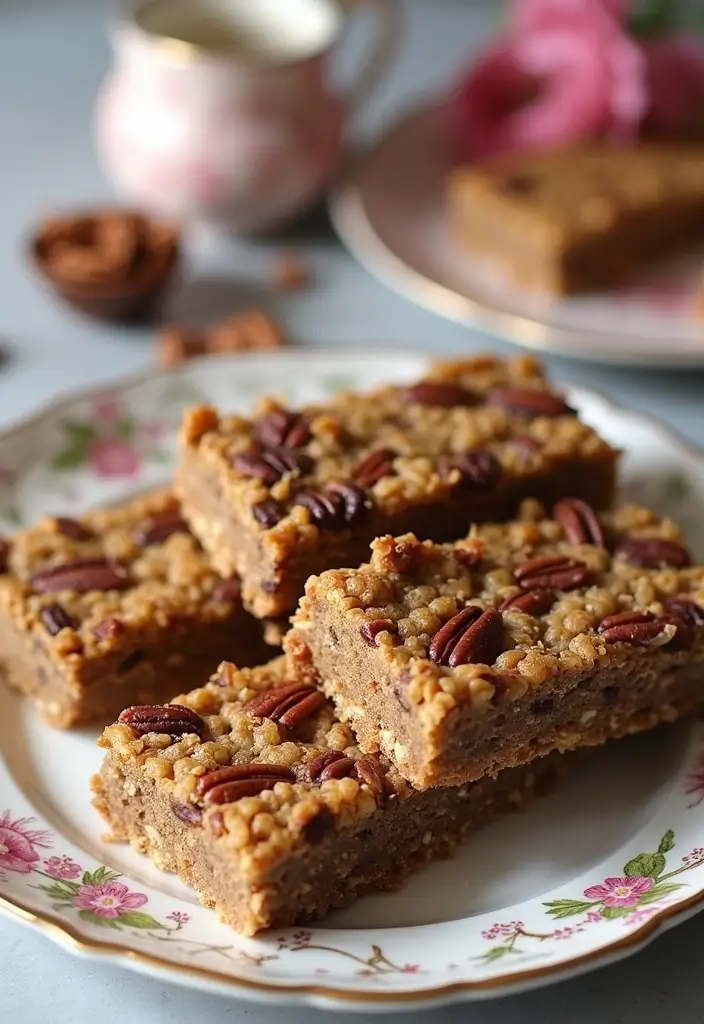 30 High Tea Hapjes That Taste as Good as They Look 26 30 High Tea Hapjes That Taste as Good as They Look - 26. Maple Pecan Granola Bars