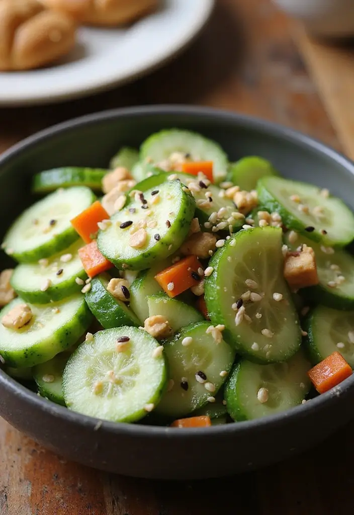 30 High Tea Hapjes That Taste as Good as They Look 27 30 High Tea Hapjes That Taste as Good as They Look - 27. Thai Peanut Cucumber Salad