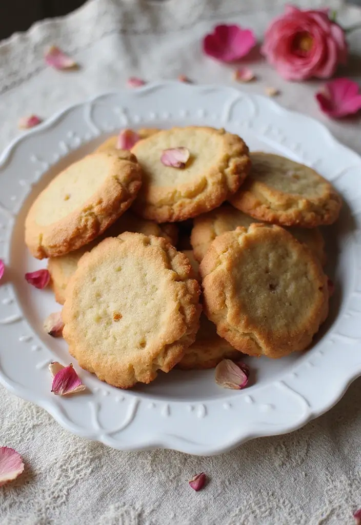 30 High Tea Hapjes That Taste as Good as They Look 6 30 High Tea Hapjes That Taste as Good as They Look - 6. Almond Flour Cookies with Rose Water