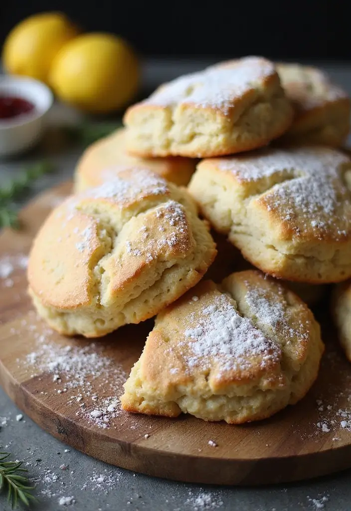 30 High Tea Hapjes That Taste as Good as They Look 8 30 High Tea Hapjes That Taste as Good as They Look - 8. Rosemary and Lemon Scones