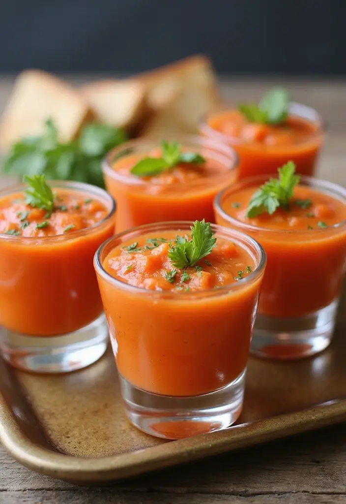 30 High Tea Menu Ideas for an Elegant Gathering 11 30 High Tea Menu Ideas for an Elegant Gathering - 11. Chilled Gazpacho Shooters