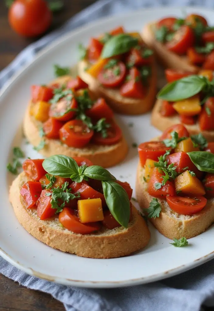 30 High Tea Menu Ideas for an Elegant Gathering 15 30 High Tea Menu Ideas for an Elegant Gathering - 15. Tomato Basil Bruschetta